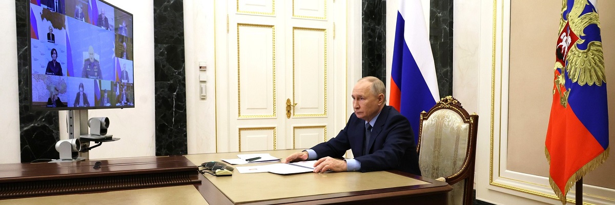 Vladimir Putin during videoconference